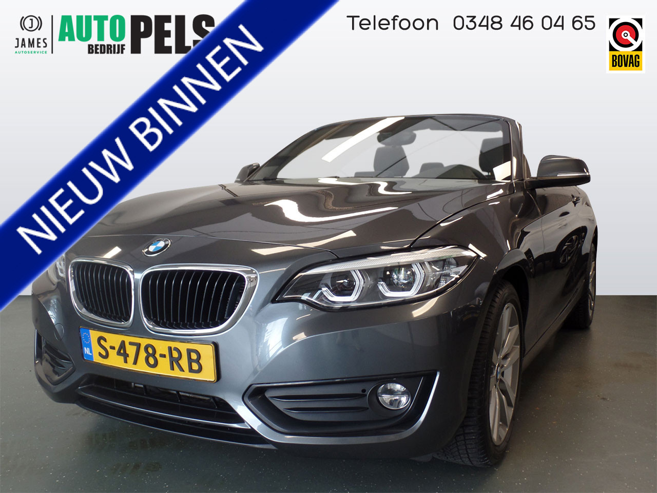 BMW 2 Serie Cabrio 218i High Executive Xenon, Leder, Stoelverwarming, Cruise
